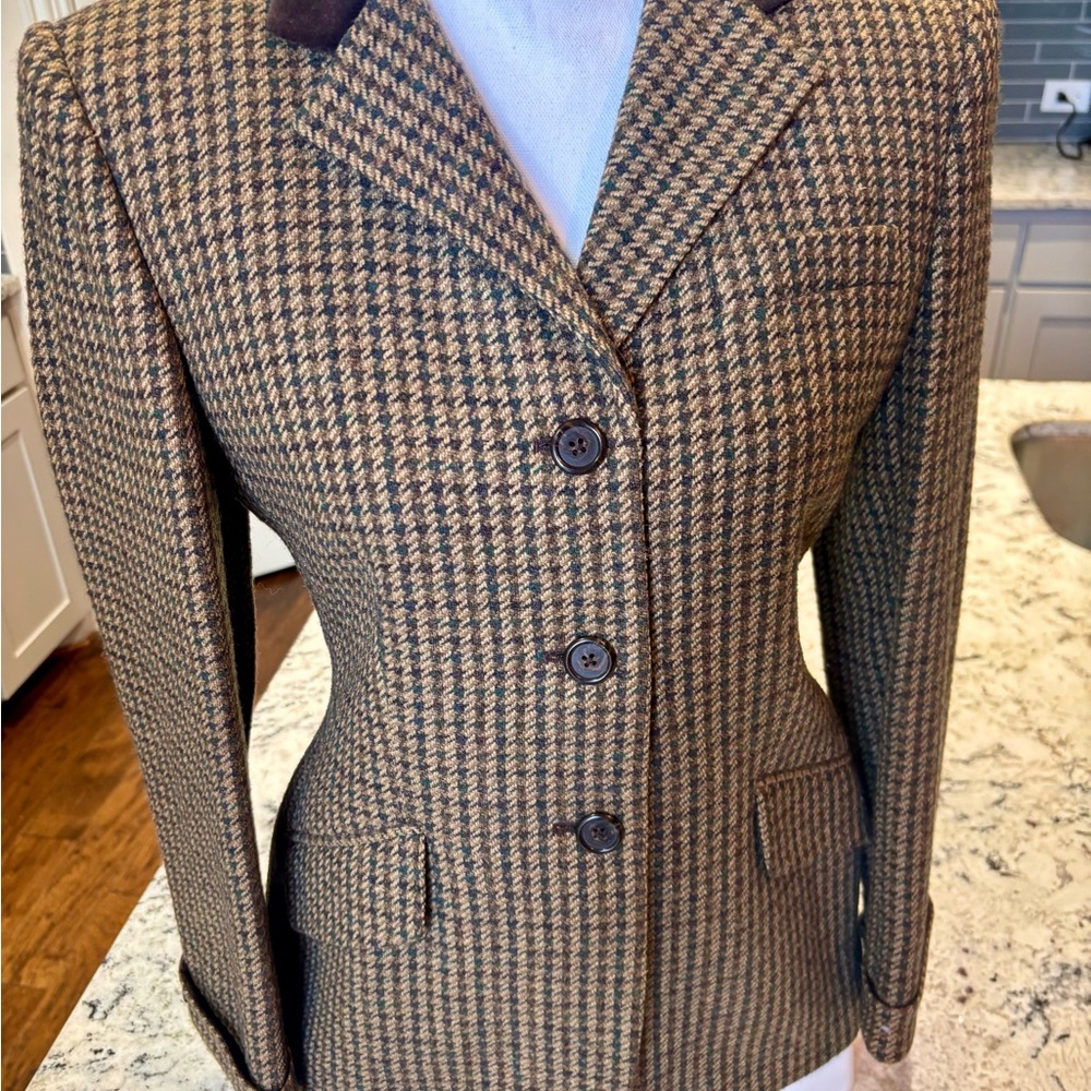 Ralph Lauren Brown Houndstooth Blazer - Picture 4 of 7
